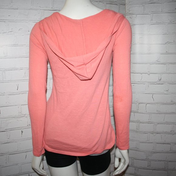 Beautiful Light orange Hooded Cardigan Maurices Size XS - Picture 3 of 5